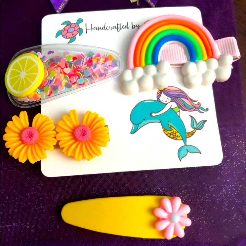 Kids Hair Clips the Sunshine Collection
